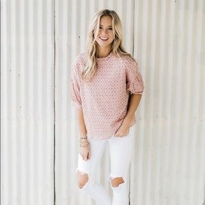 NWT Roolee Regina textured blouse